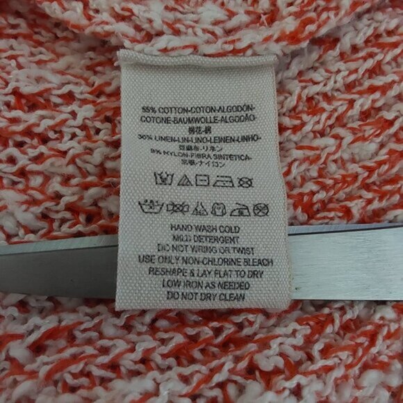 Free People Electric City Orange Knit Pullover Sweater - L - Great Condition - Picture 7 of 7